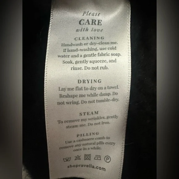 Ravella Winslet Cashmere Cardigan Coat Size Large In Caviar Black Rib Knit - Picture 7 of 8